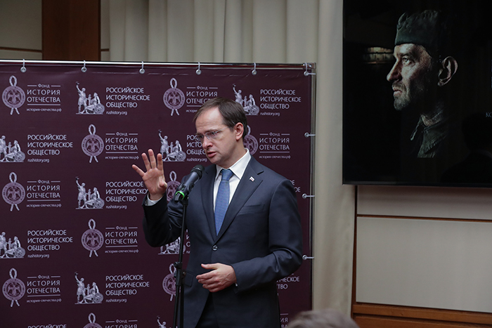 Владимир Мединский на презентации фильма Собибор