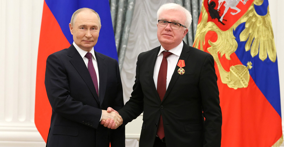 Владимир Путин вручил члену Президиума РИО Алексею Левыкину орден Александра Невского